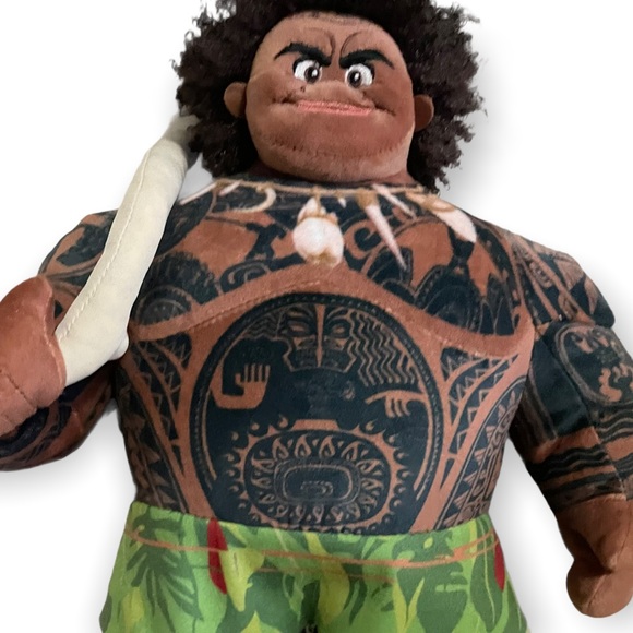Moana Maui w/Fish Hook Plush Stuffed Doll Disney Store Collection 14” Demigod - Picture 4 of 8